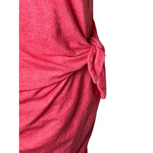 Sundry Side Knot‎ T Shirt Dress Women Large Pink Ruched Mini Athleisure Preppy thumbnail 7