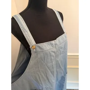 Vintage Mystic Blues Denim Overall Jumper Pinafore Dress Y2K Grunge Art Teacher thumbnail 3