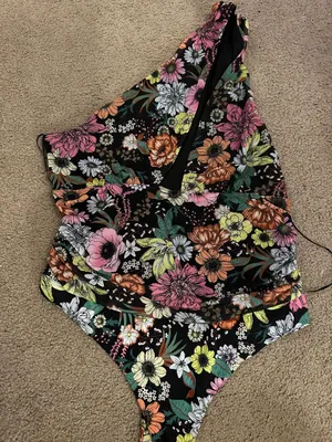 Revolve AFRM Kim Bodysuit In Noir Garden thumbnail 2