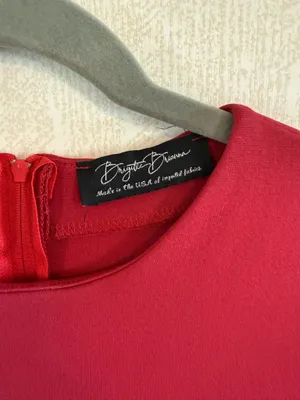 Brigitte Brianna SexyModest Red Ruffle Hem Fit & Flare Dress Size Small thumbnail 4