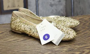 A New Day Womens Sammie Shoes Sequin Ballet Flats 94685483 Gold Yellow 6M thumbnail 1