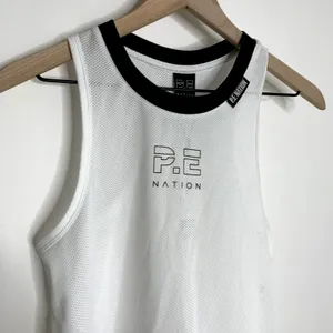 P.E Nation optic white Courtside Tank Womens New Small thumbnail 3