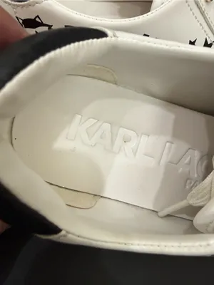 KARL LAGERFELD Cate Choupette Print Black White Women’s Sneakers Size 7M US 37.5 thumbnail 16