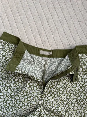 J.Crew vintage Y2K olive green white ditzy floral daisy printed shorts 6 thumbnail 6
