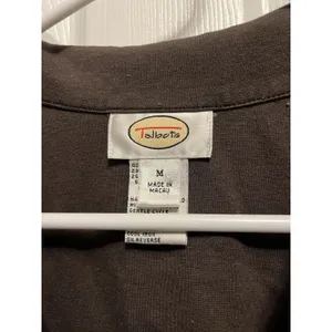 Talbots Jacket Women's med Dark Brown Full Zip, Pockets. Heavy. Comfy thumbnail 3