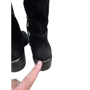 Naughty Monkey Womens Black Suede Leather Riding Boots Size 8.5 SKU 7436 thumbnail 9