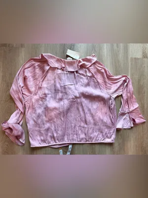 Elegant Plus Size Blush Pink Women's Blouse XXL Wedding Formal Occasion Top Chic thumbnail 8