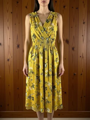 London Times Birds & Florals Smocked Midi Dress Size 2 thumbnail 5