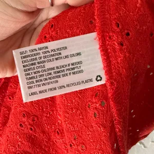 Knox Rose Size Large Boho Cottage Lace‎ Red Sleevless Babydoll Blouse Top thumbnail 5
