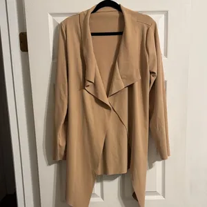 SheIn Suede Waterfall Collar Belted Coat thumbnail 3