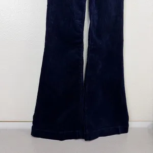 Rolla's Eastcoast Flare Pants Womens 24 Navy Blue High Rise Corduroy thumbnail 4