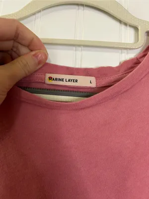 Marine Layer Pink Short-Sleeve Pocket Tee Size Large thumbnail 6