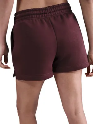 Nike Sportswear Club Fleece Mid-Rise Shorts Burgundy Medium thumbnail 2