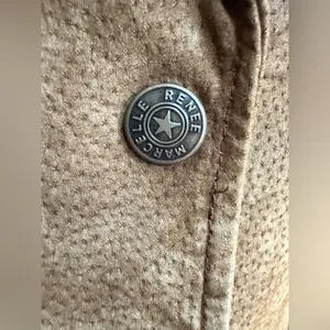 Vintage Hypo Active Light Brown Suede Leather Jacket Blazer Button Front thumbnail 6