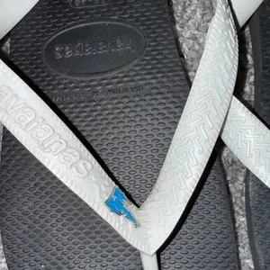 Disney Charm Havaianas Classic Black and White Sandals thumbnail 2