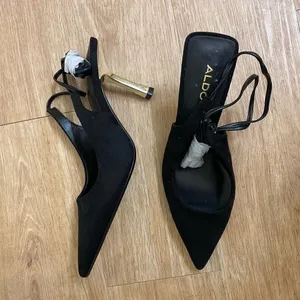 Aldo Elegant Black Lace-Up Heels thumbnail 3