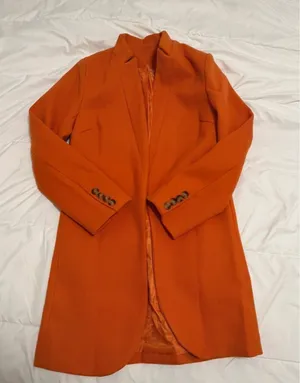 Cozy big orange coat Size M thumbnail 1