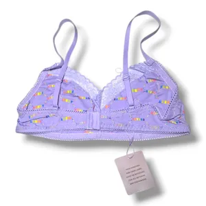 Savage X Fenty Cotton Essentials Lace-Trim Bralette Size XS NWT thumbnail 4