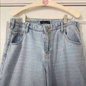 Sincerely Jules Jeans Juniors 5/27 Blue High Rise Wide Leg Distressed SJ28577AZW thumbnail 4