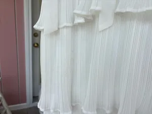 Zesica White Ruffle dress Size M thumbnail 3