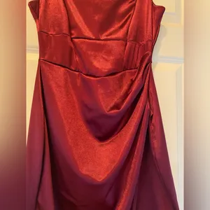 Windsor Callie High Slit Satin Formal Dress thumbnail 9