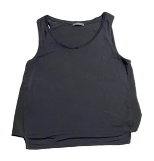 Zara charcoal Gray Scoop Neck Tank Medium thumbnail 1