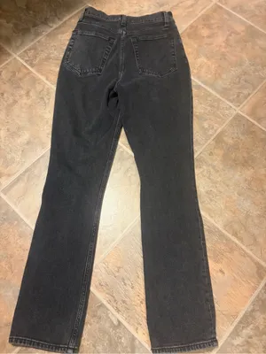 Abercrombie & Fitch Women's Black Straight-Leg Jeans 26/2s thumbnail 4