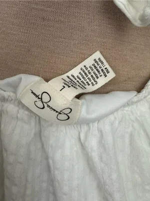 Jessica Simpson White V-Neck tie back spaghetti strap Maxi Dress large thumbnail 3