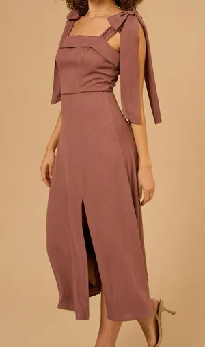 NEW Altar’d State Brown Midi Dress Size Large NWT thumbnail 3