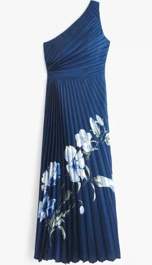 Abercrombie&Fith Giselle Pleated One-Shoulder Maxi Dress-S thumbnail 1