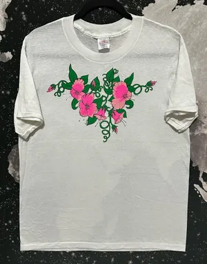 Vintage 80s Single Stitch Floral Vine Graphic Shirt thumbnail 1