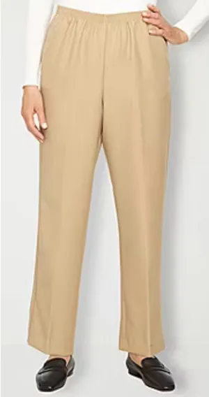 Alfred Dunner Classics Womens Straight Pull-On Pants 14 thumbnail 1