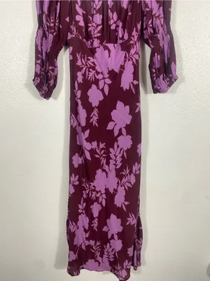 Peter Som Collective Floral Square Neck Midi Dress 4 Shell 58% Viscose 42% Rayón thumbnail 6