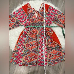 Krush Kandy Vibrant Multicolor Bohemian Dress Size L thumbnail 3