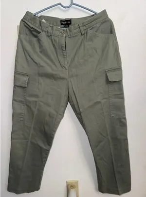 Style & Co Womens Olive Green Cargo Pants Straight Leg Utility SZ 12 (D) thumbnail 1