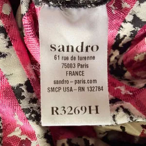 Sandro‎ Silver Metallic Jacquard Strapless Mini Dress Size 8 Coquette Party Glam thumbnail 7