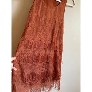 ‎Lush womens rust layered fringe dress XS thumbnail 14