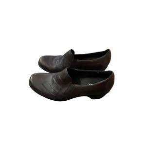 Clarks Partridge Slip On Low Heel Loafers Leather Brown 6M thumbnail 7