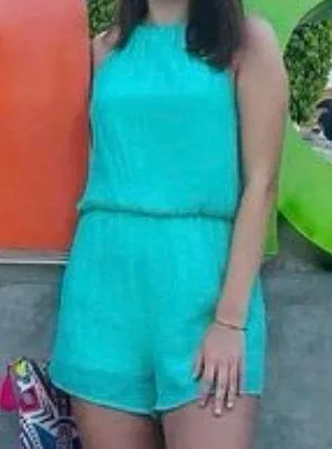 The Impeccable Pig Turquoise Romper thumbnail 1