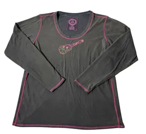 Life is Good Womens XXL Pink Contrast Stitch Guitar Graphic Long Sleeve Tee thumbnail 1