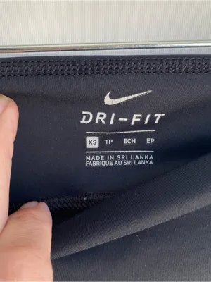 Nike dri fit black leggings full length athletic activewear tights workout XS thumbnail 3
