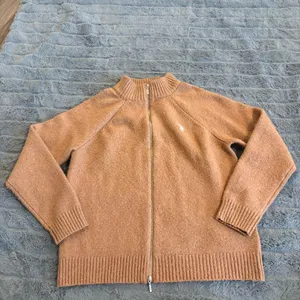 Vintage U.S. Polo Assn. Camel Brown Full Zip Sweater Jacket Women’s Large thumbnail 3