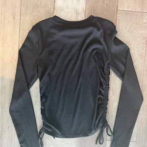 Zara Black Ribbed Knit Top thumbnail 3