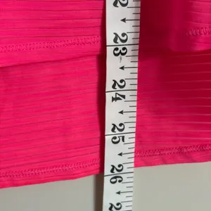 Athleta Womens Neon Pink Striped Long Sleeve Athletic Top XS‎ Scoop Neck Workout thumbnail 5