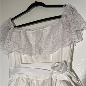 Vintage Wedding‎ White Lace Dress Size M thumbnail 2