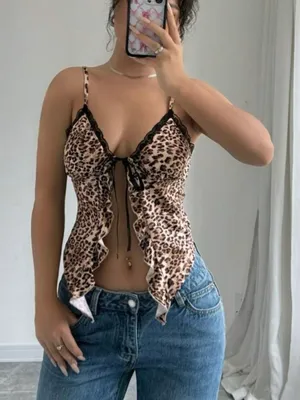 Leopard Top Shein thumbnail 1