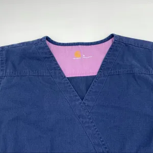 Carhartt Women's Navy Blue Short Sleeve Ripstop V-neck Nursing Scrub Top Medium thumbnail 3