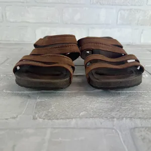 Teva Sandals Ysidro Slides Womens 8 Brown Slip On Wedge Cork Heel Casual 1015118 thumbnail 7
