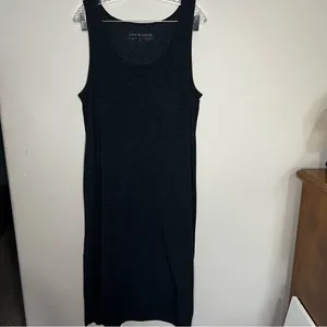 Life is Good Heathered Gray Sleeveless Lotus Maxi T-shirt Dress‎ thumbnail 2