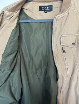FXN Tan Bomber Jacket Size M thumbnail 3